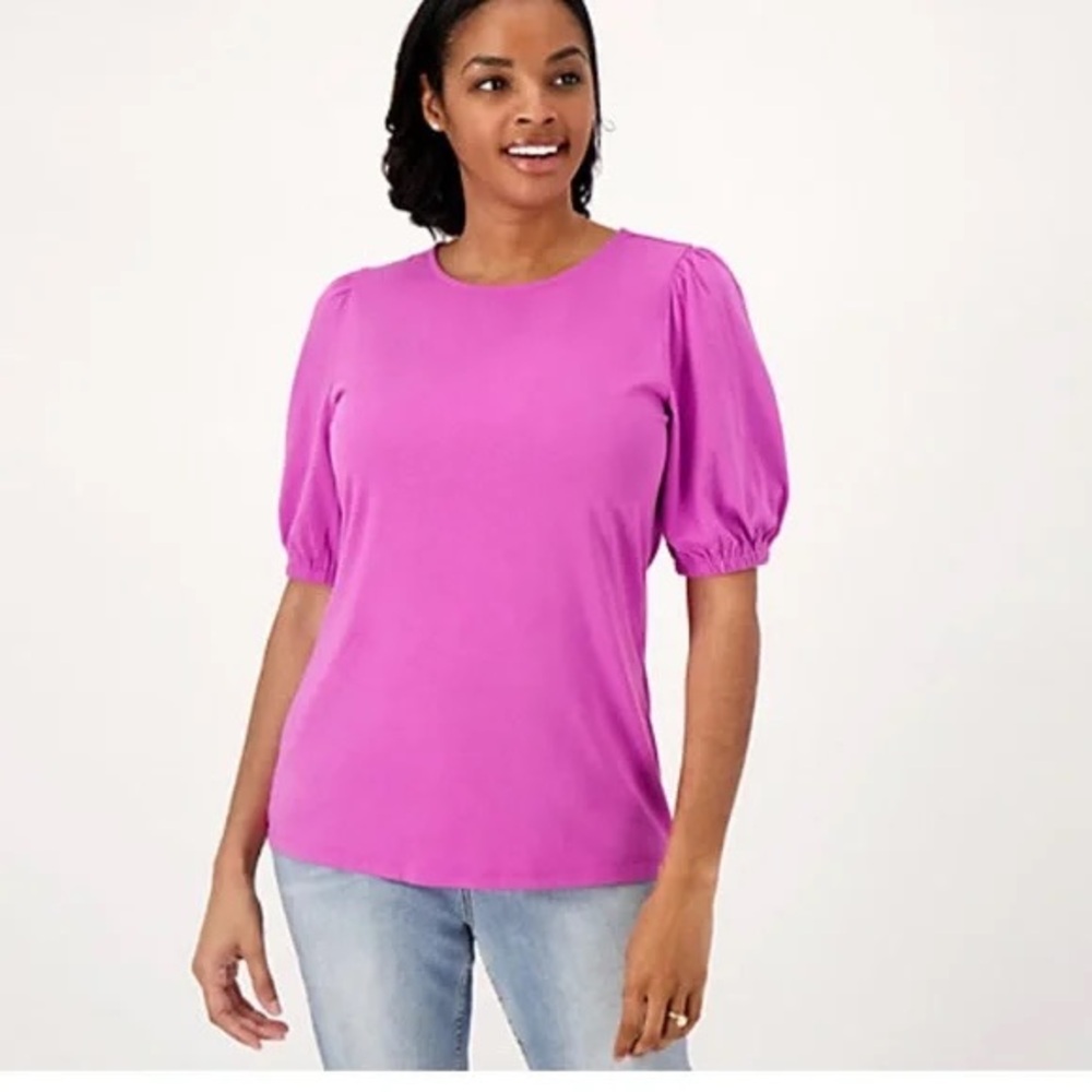 GIRL WITH CURVES Scoop Neck Knit Top A575269